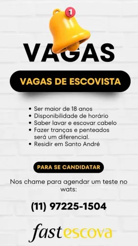 Escovista, maquiador, manicure