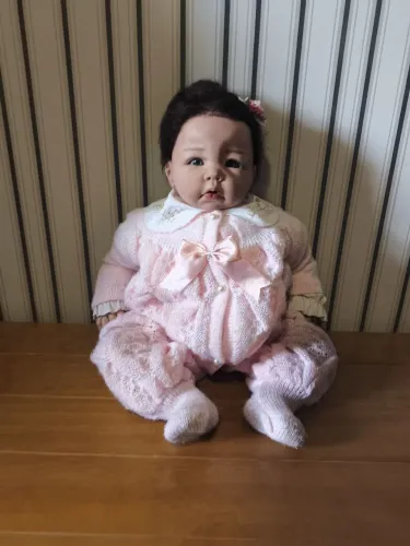 BEBÊ REBORN - 50 CM - 1,6KG - BRAÇOS DE SILICONE E CORPO DE TECIDO
