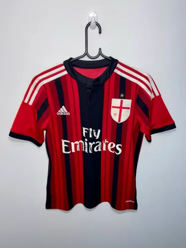 Camisa Milan da Itália Original Adidas - Tamanho 14 anos