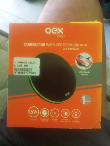 Carregador Wireless Premium com 1 ano de Garantia