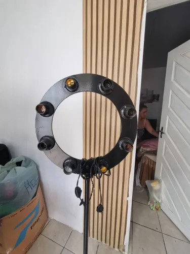 Ring light com bocal para lampadas