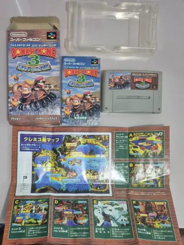 02 Jogos de Super Nintendo/Super Famicom: Donkey Kong 3 (CIB) e Super Igo Go-ou.
