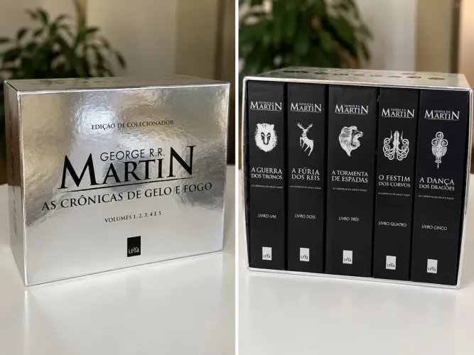 Box As Crônicas de Gelo e Fogo + Game of Thrones | Coleção Completa 5 Livros