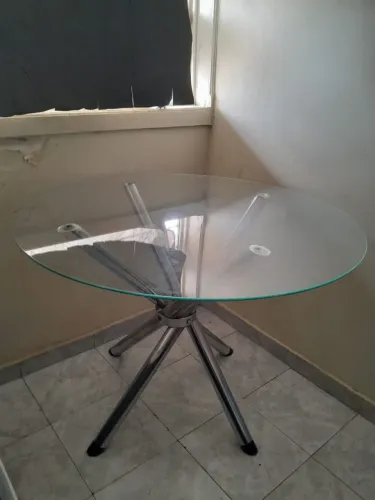Mesa de vidro redonda