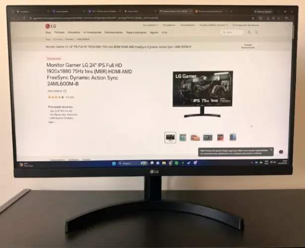 Monitor Gamer LG Full HD 75Hz 24" AMD FreeSync IPS