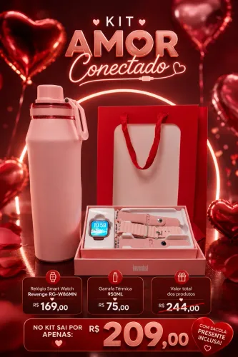 Relógio Smartwatch + Garrafa Térmica 950ml (entrega gratis) 