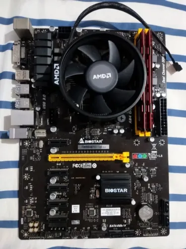 Kit Upgrade Gamer Ryzen 5 1400 + B350 + 12GB RAM HyperX (Na Caixa)