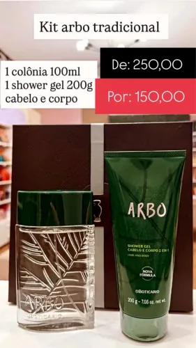 KIT ARBO TRADICIONAL O BOTICÁRIO - PROMOÇÃO IMPERDÍVEL!