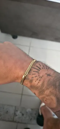 Pulseira maciça de ouro 18 k com 10 gramas