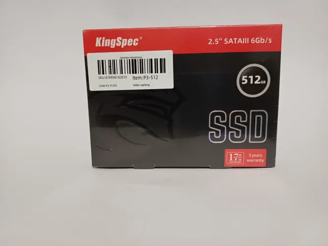 SSD Kingspec 512Gb SATAIII novo !5x sem juros no cartão!