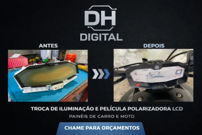 Troca Reparo Painel LCD, Visor & Display Queimado - Moto ou Carro