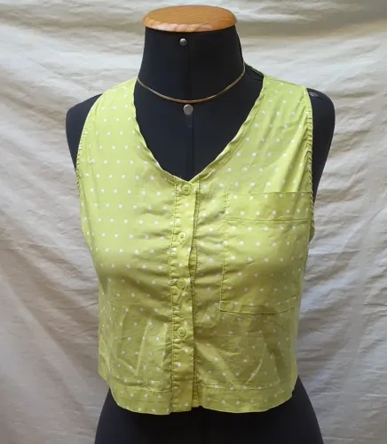 Blusa verde limão poá veste g 