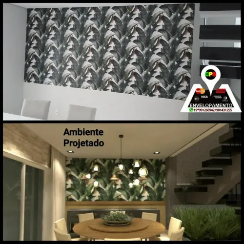APLICAÇÃO DE PAPEL DE PAREDE ADESIVO