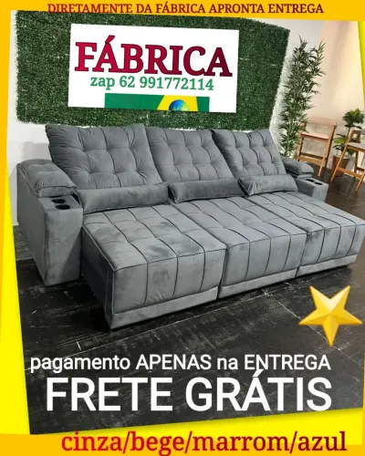 SOFÁ RETRÁTIL E RECLINÁVEL DIRETAMENTE DA FÁBRICA PAGAMENTO NA ENTREGA
