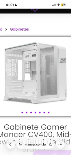 Gabinete Gamer Mancer CV400 (4 meses de uso)