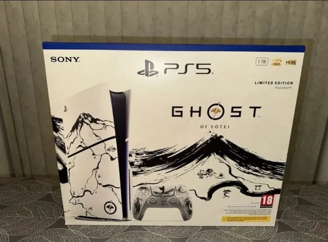 PS5 SLIM EDIÇÃO LIMITADA GHOST OF YOTEI BLACK MIDIA FISICA LACRADO
