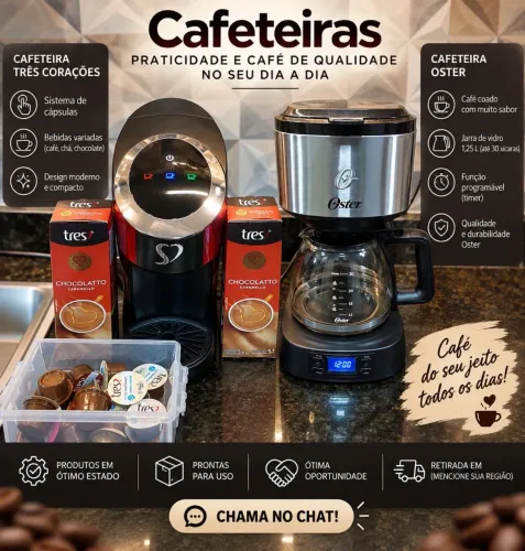 ? Duas Cafeteiras - Três Corações + Oster