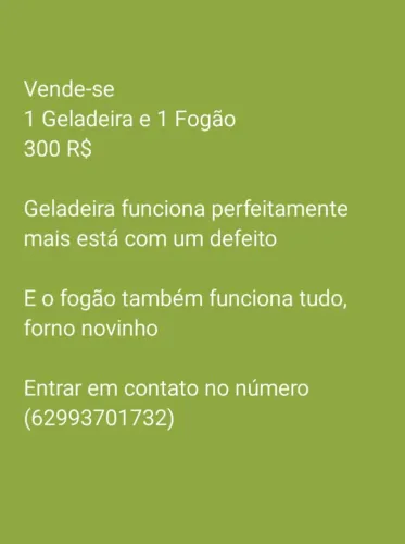 Fogão e geladeira