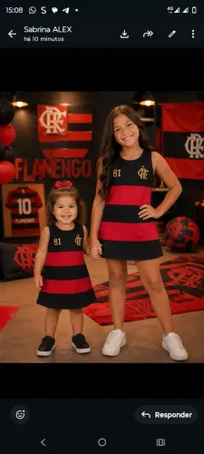 VESTIDO FLAMENGO INFANTIL 