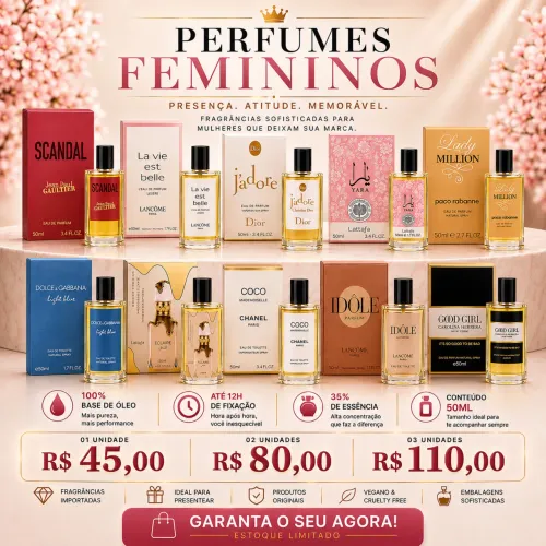 Perfumes Similares Importados Femininos 50ml | Alta Fixação | A partir de R$ 45