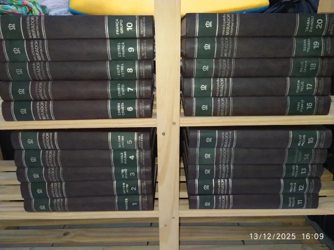 Livros coleção enciclopédia Mirador internacional 20 volumes