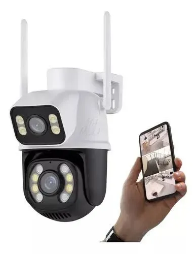 Câmera de Segurança Wi-Fi Dupla 6MP - Externa - Prova D'Água