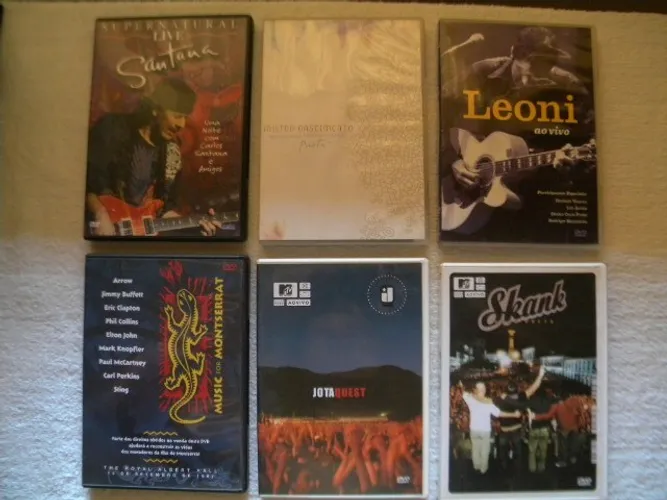 Dvd (Lote 5 Shows) Skank/Jota Quest/Leoni/Music for Montserrat...