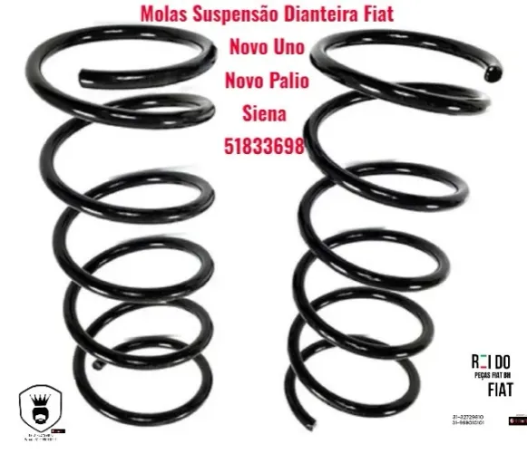 Mola suspensão dianteira fiat Novo Uno Novo Palio Siena 51833698