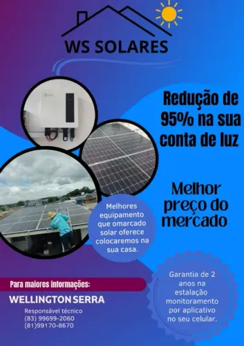 Energia Solar (Material, Instalação e manutenção)