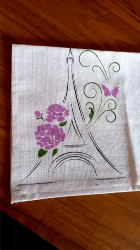 pano de prato torre eiffel