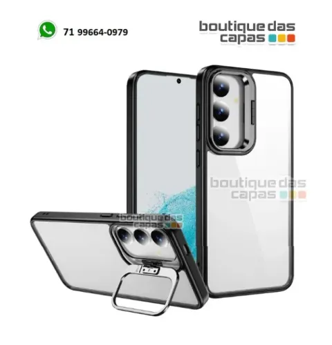 Capa case pro com suporte mesa e proteção camera samsung s24 s24 ultra s23 fe
