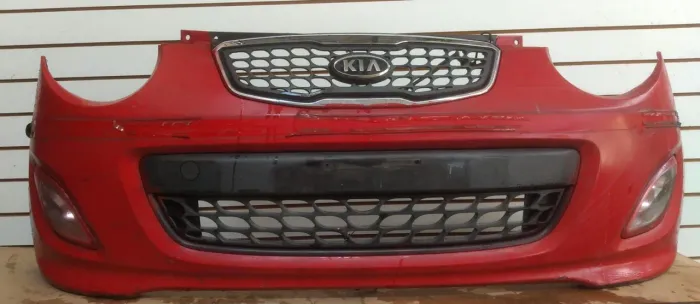 Parachoque dianteiro completo Kia Picanto 2011 vermelho c/detalhe 