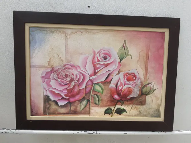 Quadro de Pintura Aquarela Grande