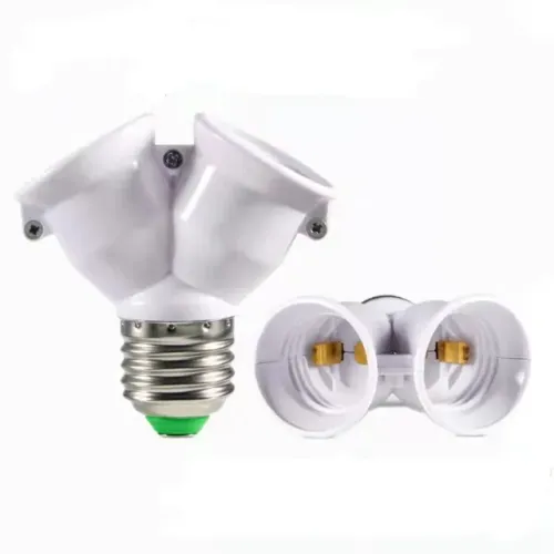 Bocal Soquete Adaptador Tipo Y Duplo Duas Lampadas E27