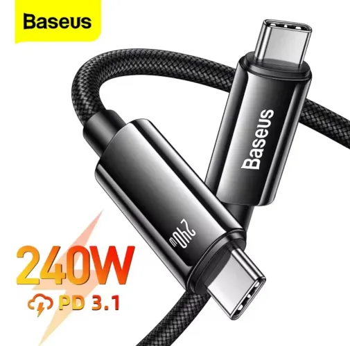 Cabo Baseus 240W com 2M Lacrado
