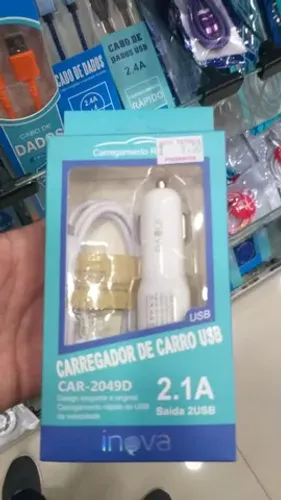 Carregador Duplo USB Novo Original Para Carro 30