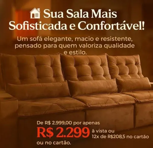 Diretamente DA FÁBRICA SOFÁ RETRÁTIL E RECLINÁVEL 