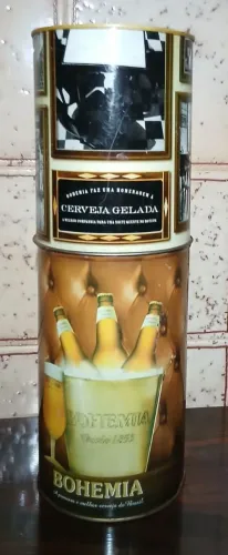 Camisinha para cerveja Bohemia, porta garrafa termica com isopor. Tripla camada termica