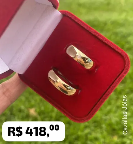 Alianças de Casamento em Ouro 18k - Par de Anéis