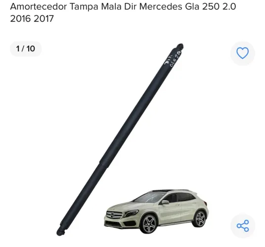 Amortecedor Tampa Mala Dir Mercedes Gla 250 2.0 2016-2017