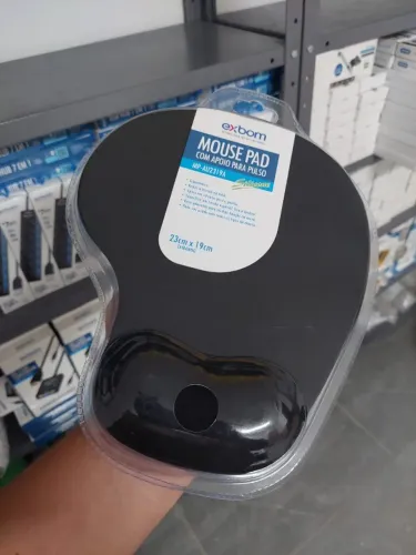 Noobi Informática | Mousepad Ergonômico Exbom - MP-AU2319A