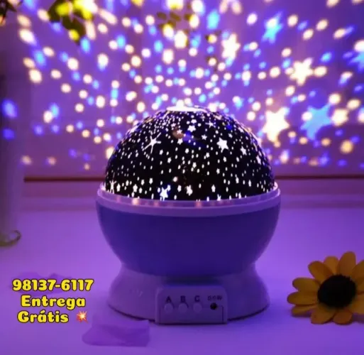 Star Master Projetor Céu Estrelado Rotativo - Promoção 