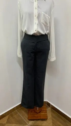 Calça alfaiataria risca de giz | ZARA 38 (1060)