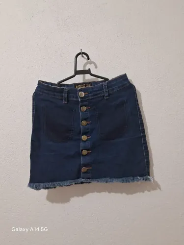 Saia jeans escura