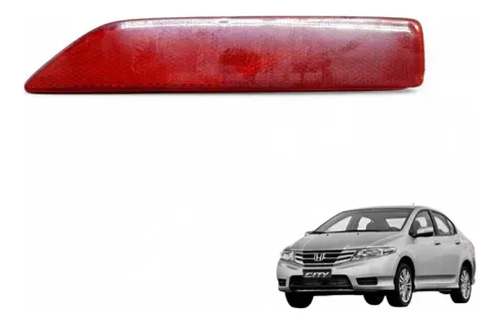 Refletor Parachoque Traseiro Esquerdo Honda City 2013 Vermelho