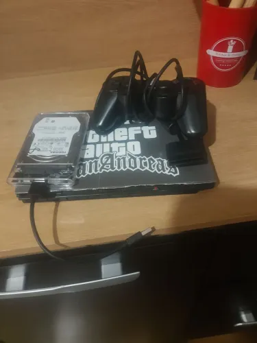 PS2 slim+HD com jogos 