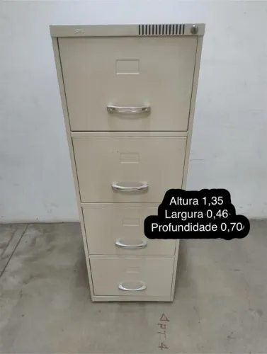Arquivo de Aço para Escritório - 4 Gavetas