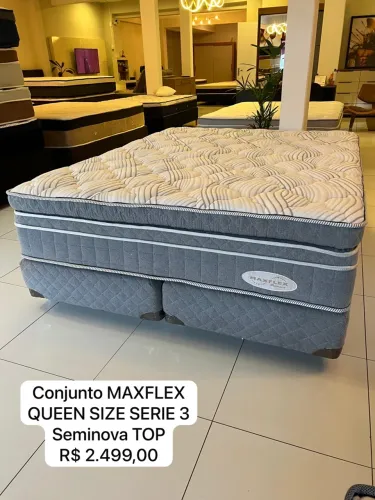 Cama Box Queen Size Conjunto Maxflex Série 3 - Seminova TOP ENTREGAMOS
