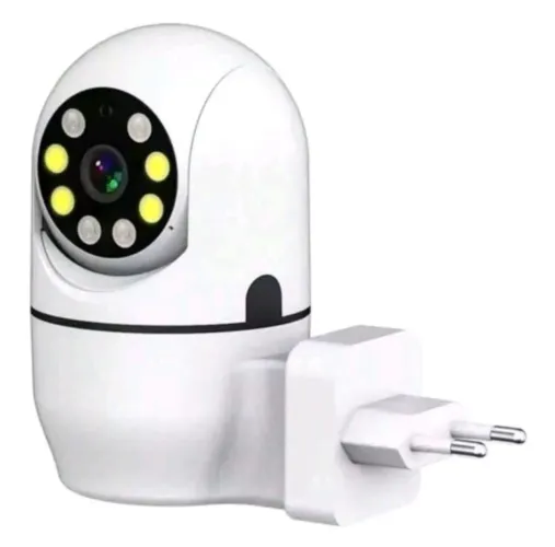 Camera de segurança de tomada Full HD wi fi visão 360° noturna app YOOSEE