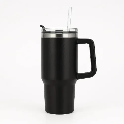 Garrafa Térmica Caneca WU-044 - 1200ml com Tampa a Vácuo e Canudo.
